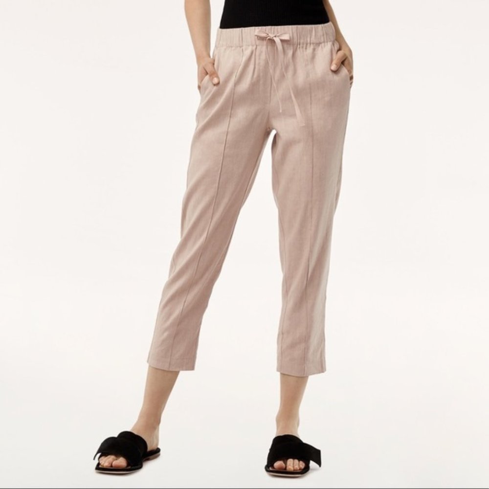 Aritzia Babaton Cropped Ankle Pants Errol Linen